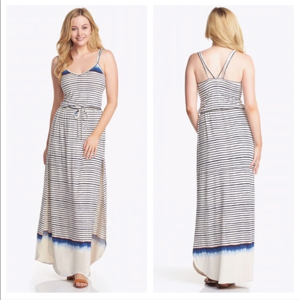 NWT Tart Abigail Maxi Dress Stripe Tie Dye S